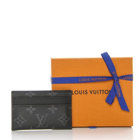 louis vuitton double card holder monogram eclipse|louis Vuitton Monogram eclipse beanie.